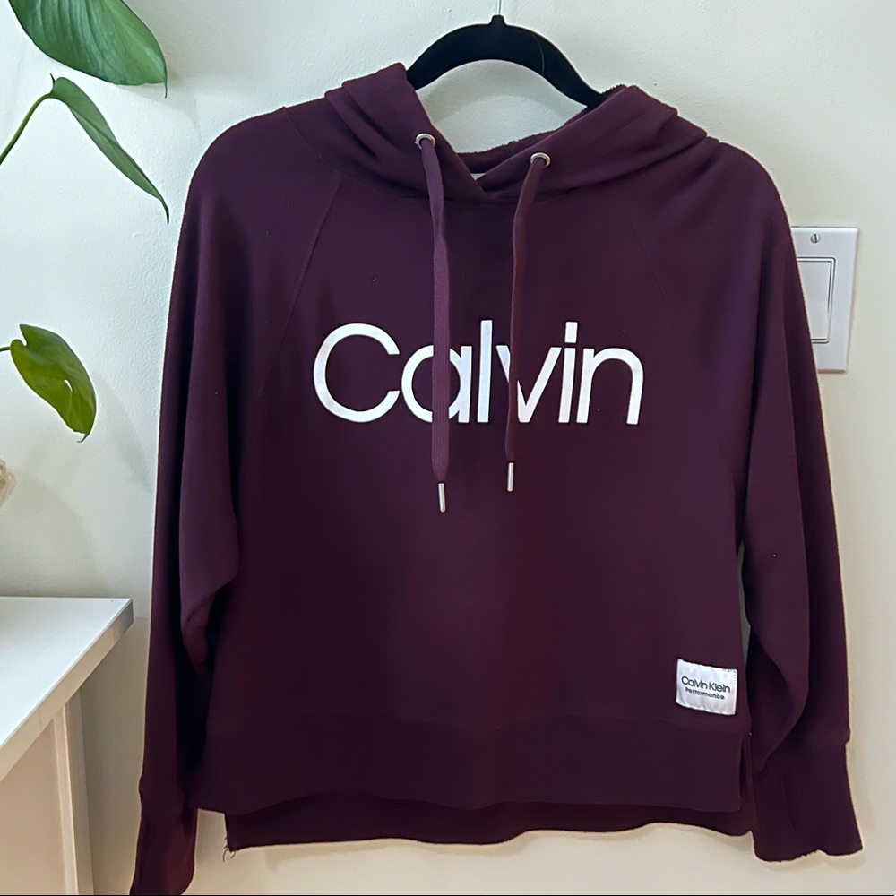 Calvin Klein cropped hoodie sweatshirt small
